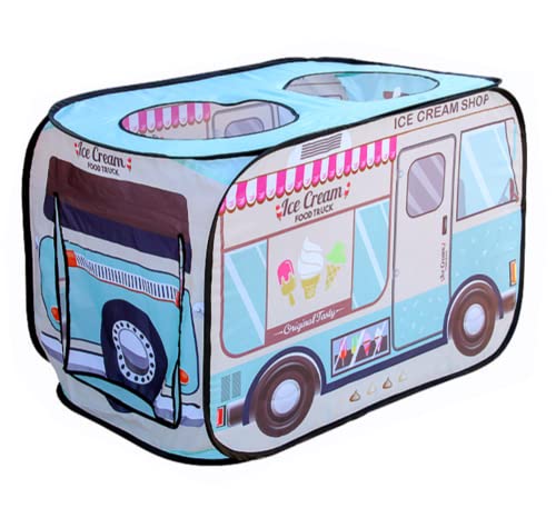 Floving Kids Tent Pop up Play Tent For Baby, Children bus tent, Safety And Non-toxic Indoor/Outdoor Games Toys,Wendy House (Light blue)