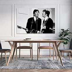 MMMU John Lennon And Paul McCartney Poster décoratif sur toile pour salon, chambre à coucher, 50 x 75 cm - Les Beatles, Paul McCartney, John Lennon, RIngo Starr, George Harrison MMMU John Lennon And Paul McCartney Poster décoratif sur toile pour salon, chambre à coucher, 50 x 75 cm – Image 4
