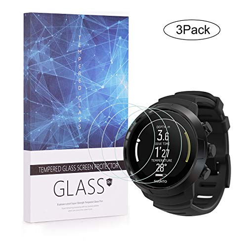 BECEMURU Protector de Pantalla Suunto D5 Dive Computer, 9H Protector de Pantalla de Vidrio Templado de Cobertura Completa para Suunto D5 Dive Computer Smartwatch (3 Unidades)