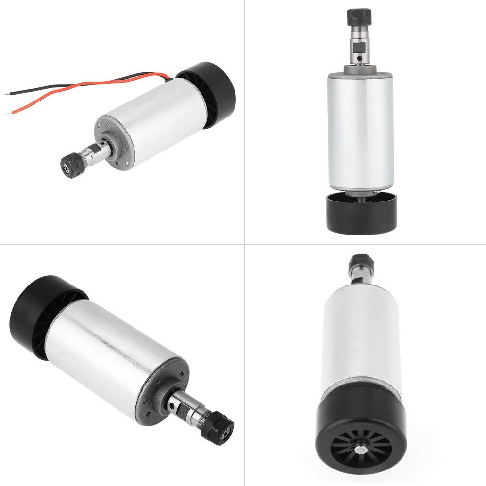 Spindelmotor, 300W 52mm DC 48V CNC Spindel ER11 Luftgekühlter Motor für Graviermaschine Massivholz PCB Schnitzbohren usw,Stabiler Betrieb,Hohe Präzision und Geschwindigkeit