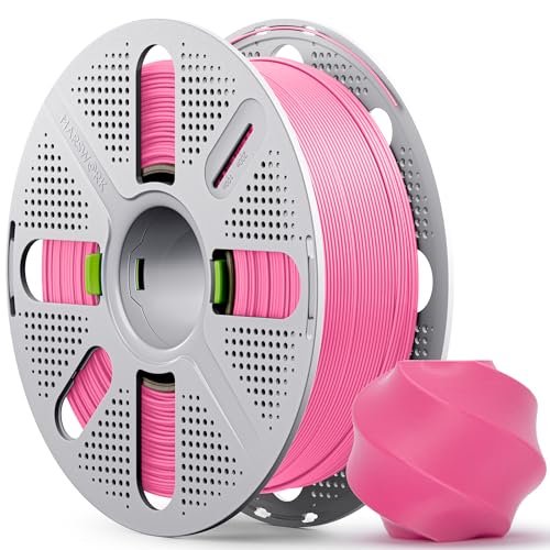 MarsWork PLA Basic Pre-Dried Filament with Quick-Swap Reusable Spool 1kg (2.2lbs) 1.75mm 3D Printing Filament Compatible with Bambu Lab 3D Printers Hot Pink
