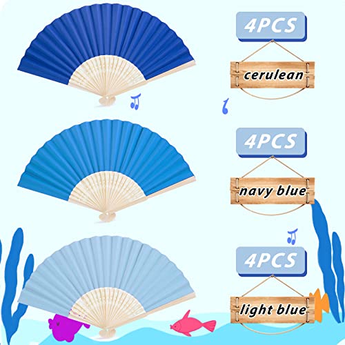 Johouse 12Pcs Folding Paper Fans thumb #2