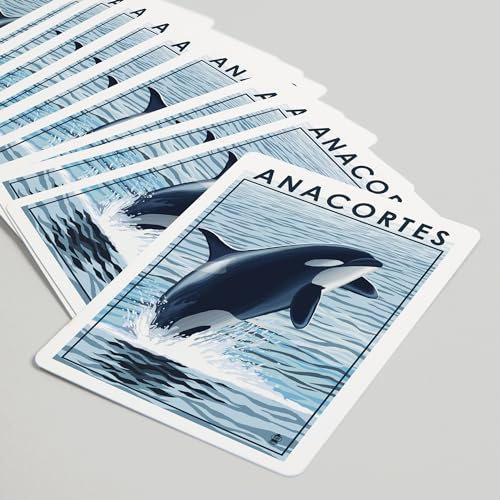 Lantern Press Anacortes Washington Baraja de 52 Cartas Póker miniatura 5