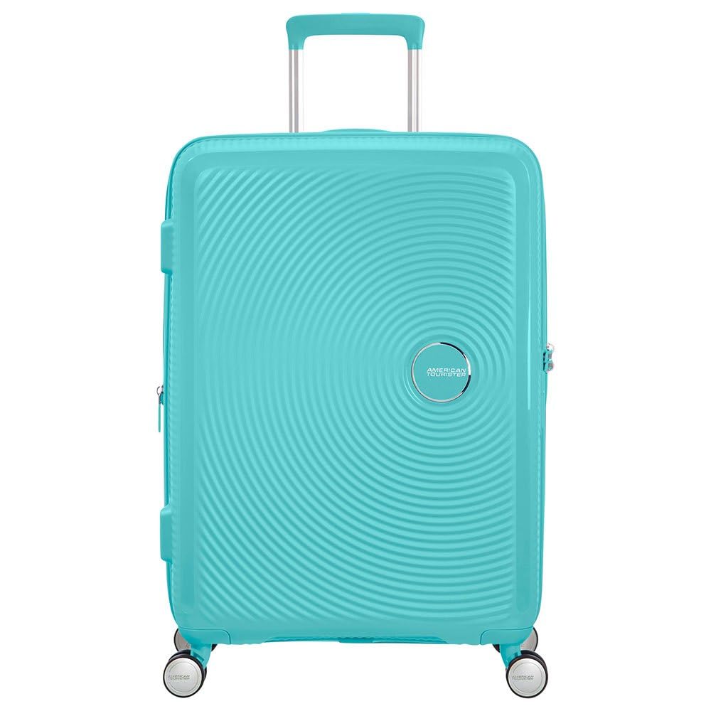 American Tourister Soundbox - Spinner M, Suitcase, 67cm, 81 L, Blue (Poolside Blue)