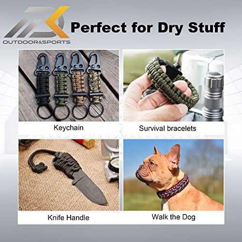 Dkm 750Lb Paracord Cord 11 Strand Inner-Core Nylon Tactical Parachute Cord 750Lb For Camping Hiking Outdoor Diy Survival Emergency Cord Paracord Lanyard-Desert Camo, 100 Ft (P005) #TOP4