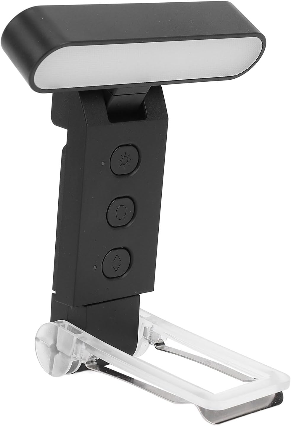 Reading Book Light with Sleep Timer Function,Eye Catching Clip On Reading Light with 6 Brightness Levels and 5 Colors,700mAh USB Rechargeable Foldable Book Light (Black)