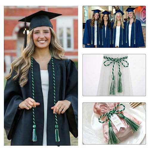 Image of GraduationMall Graduation Honor Cord 68 inch Forestwhite