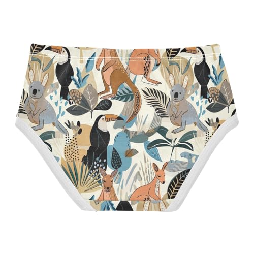 Cotton Toddler Underwear Floral Cartoon Australian Animal Kangaroos Cute Panties Girl Animals Kids Undies Briefs 2t2