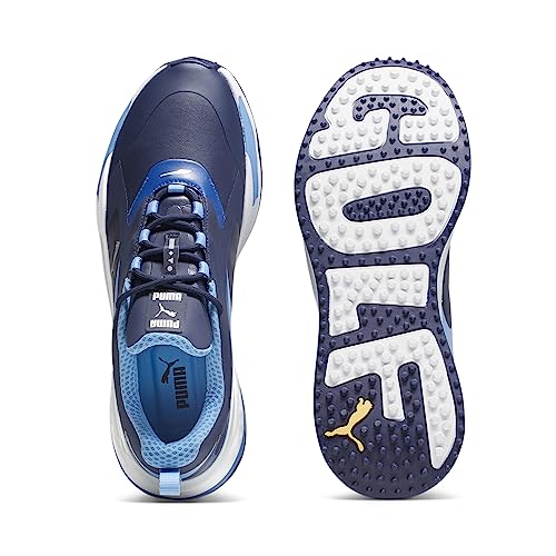 Image of PUMA Unisex Running Golf Shoe, Navy Regal Blue White, 14 US Men