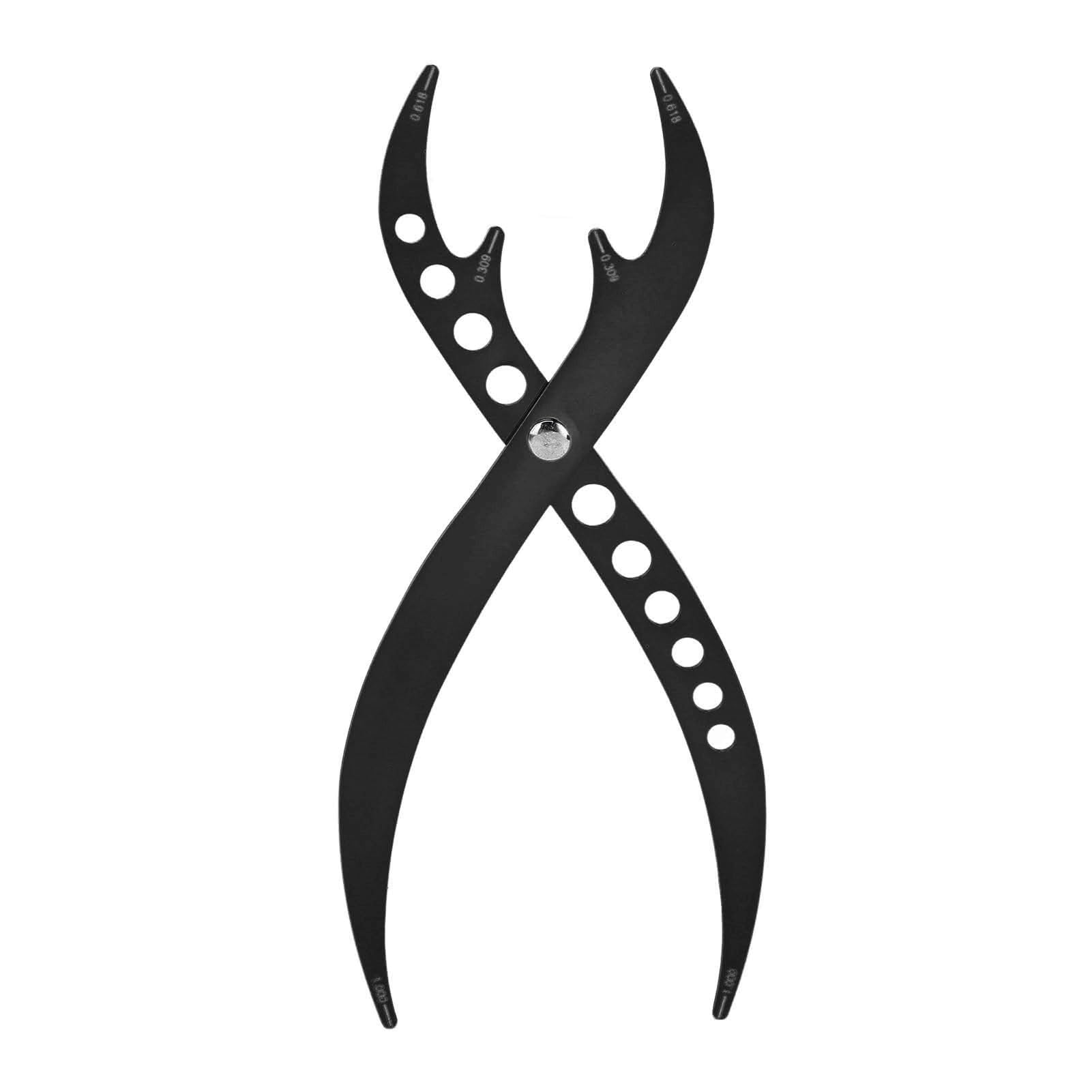 Eyebrow Golden Ratio Caliper Symmetrical Measure Tool for Microblading Brow Extensions Stainless Steel Makeup Ruler (Black)