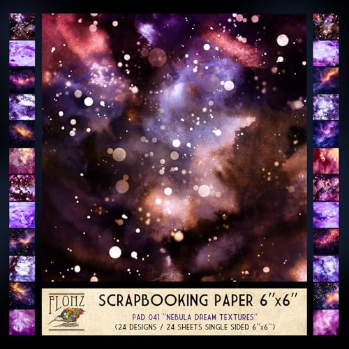 Papier pour scrapbooking textures de rêve nébuleuse indigo 24 feuilles