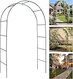 Rosenbogen Torbogen Garten,Rosenbogen Metall,Gartenbogen für Kletterpflanzen, Rosen, Garten, Pergola, pulverbeschichteter Stahl, Gartenlaube, wetterfest, Rankhilfe, Torbogen,SpalierDekoBallonbogen-Kit