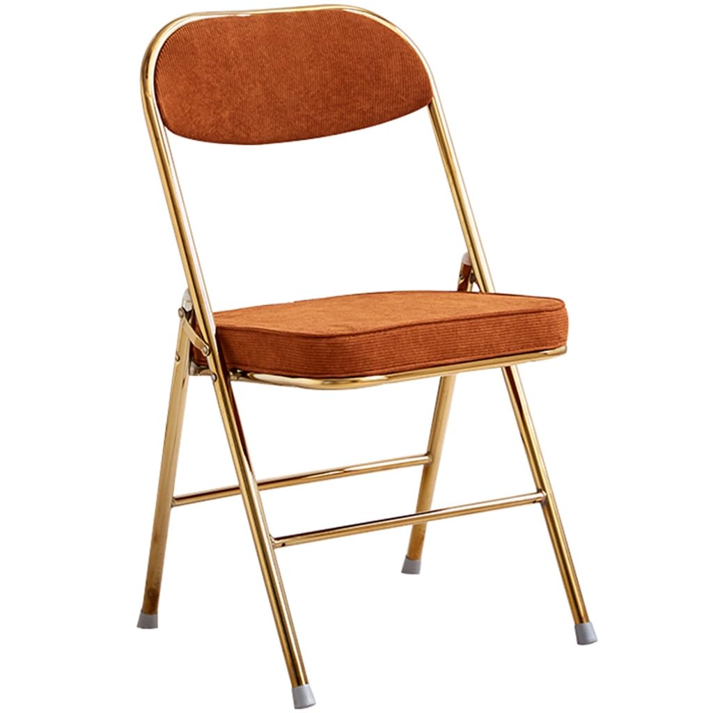 Sedia pieghevole in velluto con cuscini spessi, supporta 150 kg, design elegante per soggiorno, camera da letto o ufficio