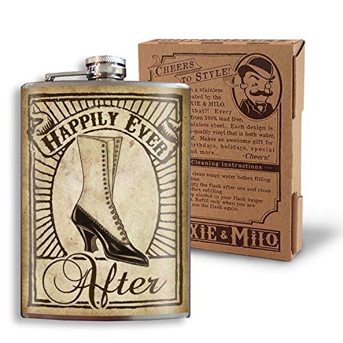 Happily Ever After Bride Flask - Wedding Registry Gifts - Flasks For Liquor