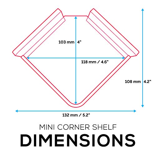 Image of Brainwavz Mini Corner Shelf Mount for Security Cameras, Baby Monitors, Speakers, Plants & More, Universal Holder, Strong Adheasive, No Mess, Screwless (White)