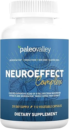 Paleovalley NeuroEffect - Suplemento nutricional de café con hongos Neuro para concentración, memoria y apoyo energético - Suministro para 28 días -