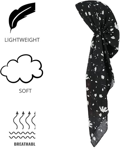 Miniatura 3 de Madison Headwear Bufandas de cabeza preatadas para mujer con material ligero ondulado y atractivas