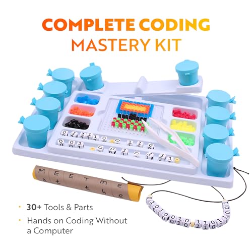 Playz CODING Computer Science Kit - Learn About Binary Codes, Encryption, Algorithms & Pixelation Through Fun Puzzling Activities Without Using A Computer For Boys, Girls, Teenagers, Kids thumb #1