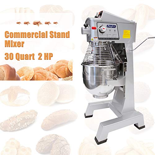 Commercial Stainless Steel Food Mixer, 30-Quart PREPPAL PPM-30 Large Floor Heavy Duty Mixer Stand mixer with Bowl Lift - Thumbnail 2