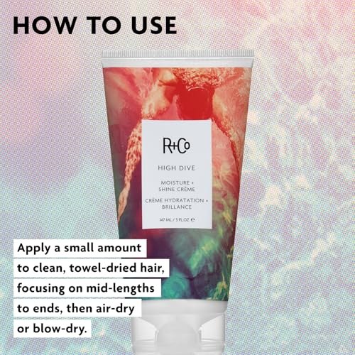 Crème High Dive R+Co hydratation et brillance 147ml pour cheveux mixtes
