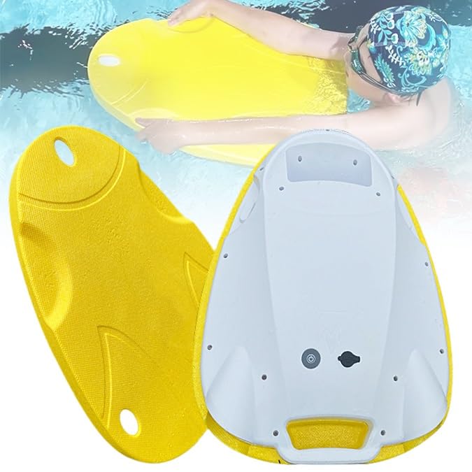 Water Electric Floating Board, Surfboard Propulsion, Adult Beginner Swimming Equipment, Electric Swimming Floating Board, Water Scooter, Swimming Training Aid(Yellow)