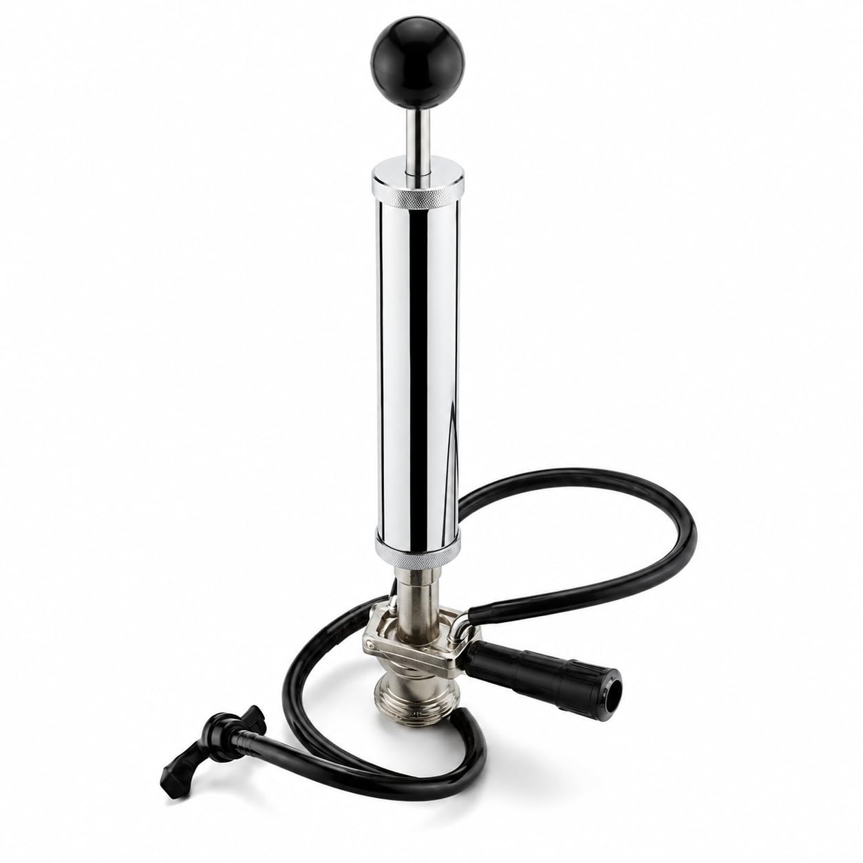 8 Inch Party Pump Keg Tap by Glownary – 8 inches, Stainless Steel, Black, Model 554beerpump8