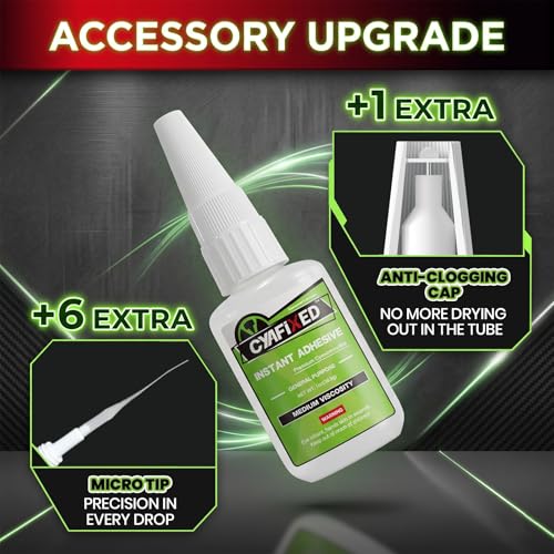 Image of 3D Printer Plastic Super Glue Clear 1oz, Medium Superglue Repair 3D Printing Miniature PLA PETG, All Purpose Instant Waterproof Cyanoacrylate Adhesive Bonding for Metal Glass Ceramic Wood Rubber