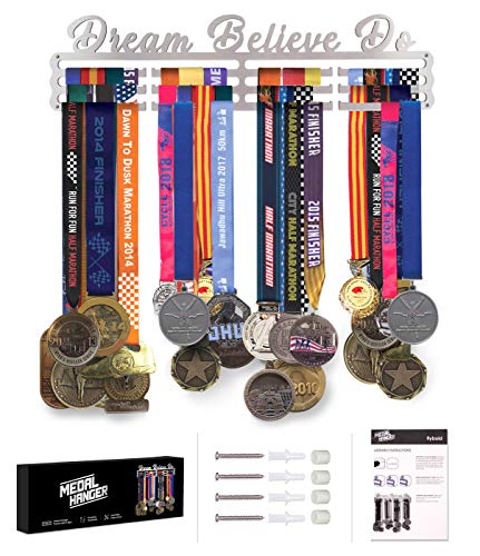 flybold Sports Marathon Medal Display Hanger Holder Rack Stainless Steel Frame Wall Mount