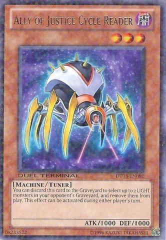 Amazon.com: Yu-Gi-Oh! - Ally of Justice Cycle Reader (DT03-EN080) - Duel  Terminal 3-1st Edition