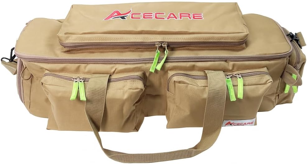 Acecare PCP Air Tank Carry Bag with Pouches Large Size Zipper Backpack for 6.8L/9L/12L Paintball Tank