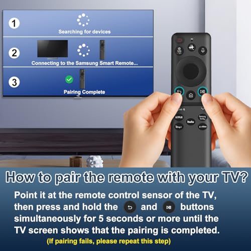 Image of Replacement for Samsung TV Remote Control, for All 2019-2025 Samsung Remote Control for Smart TV with Voice Control. No Solarcell /Charger