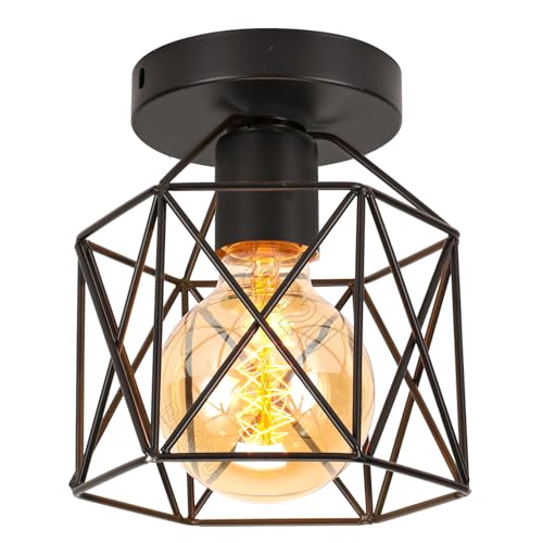 PETITES ECREVISSES Sencilla Estilo Nórdico Lámpara de Techo Vintage Metal Luz Colgante Retro Iluminación y Decoración Salón Café Estudio Pasillo Loft