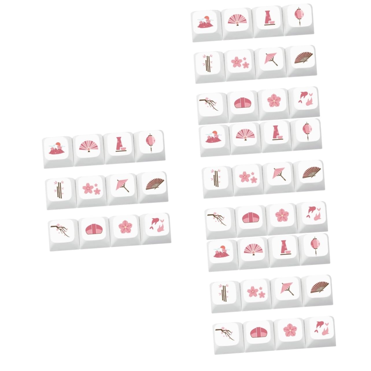 jojofuny 48pezzi Keycap Sottotasto Personalizzati Sublimazione Termica Design Ergonomico e Resistente Compatibili Con Tastiere Meccaniche Stile Cherry Blossom Accessorio Per Tastiera Honey