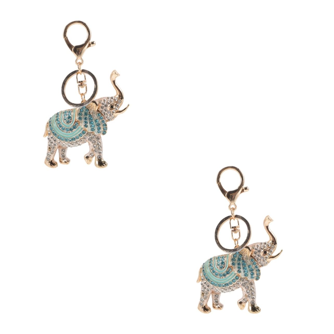 TENDYCOCO 2pcs Elephant Keychain Elephant for Women Crystal Keychain Bag Pendant Crystal Key Chain Crystal Key Ring Handbag Charm Rhinestones Keychain Rhinestones Key Chain