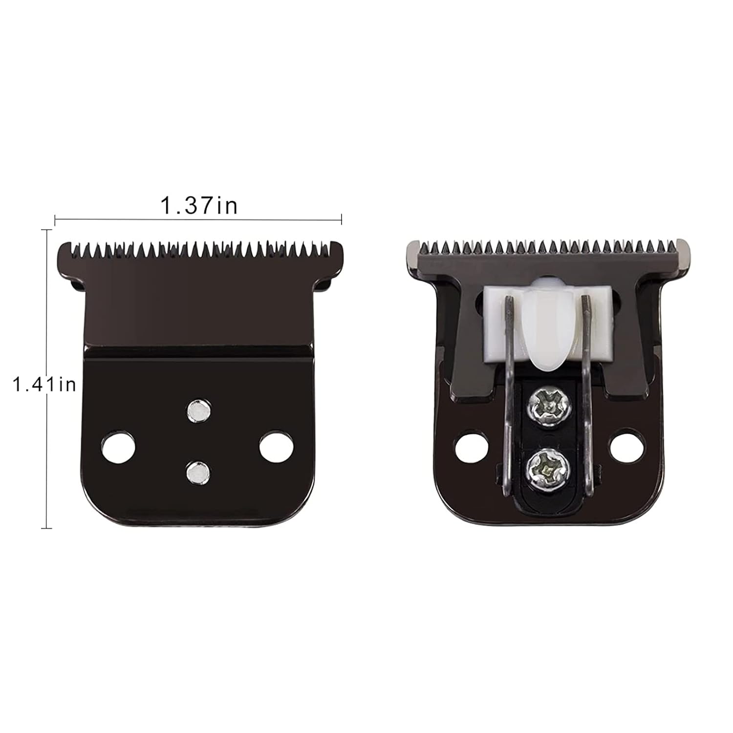 Replacement T Blade Set Compatible With #32105 - D7#32655 D8#32400, Carbon Steel Blade Set, Compatible with Andis Slimline Pro Li D7/D8 Hair Clipper Trimmer, Black. (2Pack)