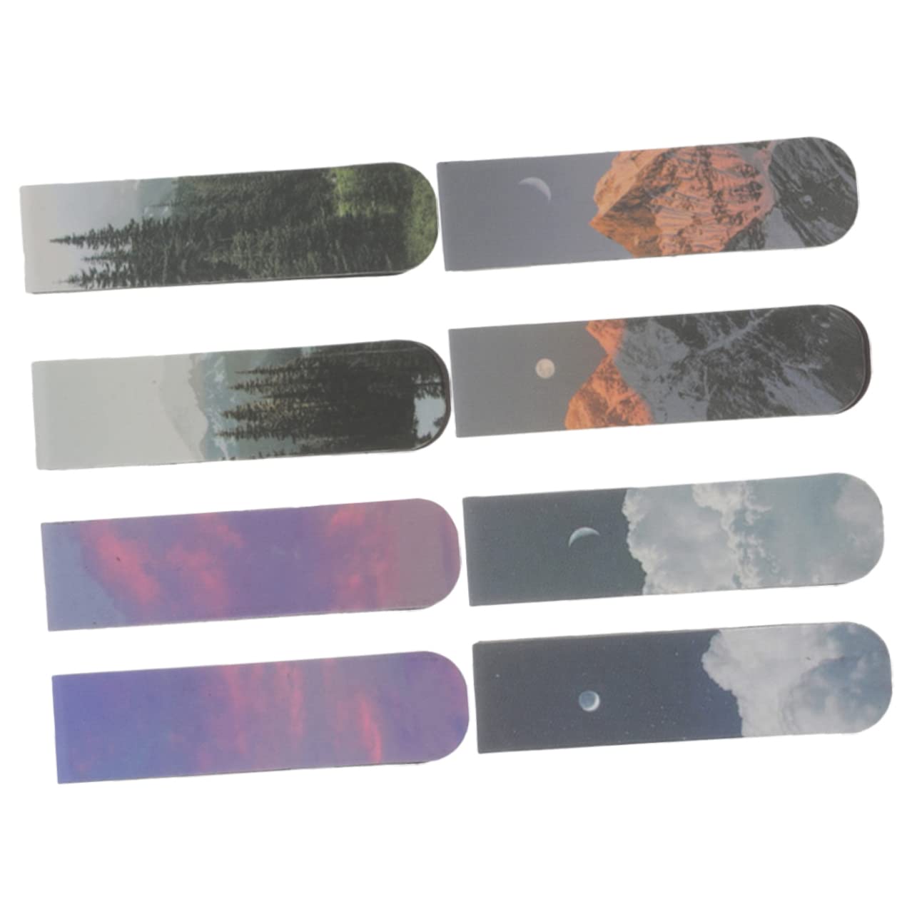 Marcador Magnético De Paisaje Marcapáginas Marcadores De Libros Bookmark Imán Pluma Magnética Pegatina Marcador De Página Clips De Página De Libro Magnético 8 Piezas X 4