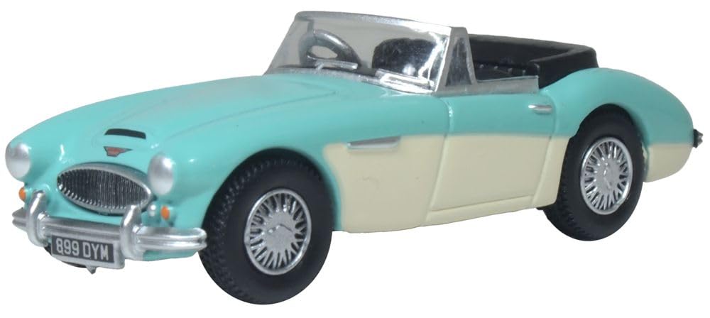 Oxford Diecast Austin Healey 3000 Florida Green/Ivory White 76AH3007 1:76 Oxford Automobile Adult diecast collectable