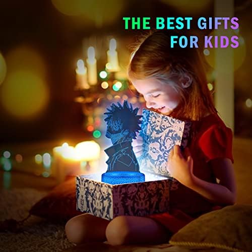 3D Anime Lamp Toys 4 Patterns and 16 Color Change Decor Night Light with Remote Control, Birthday Christmas Gifts for Kids, Boys, Girls