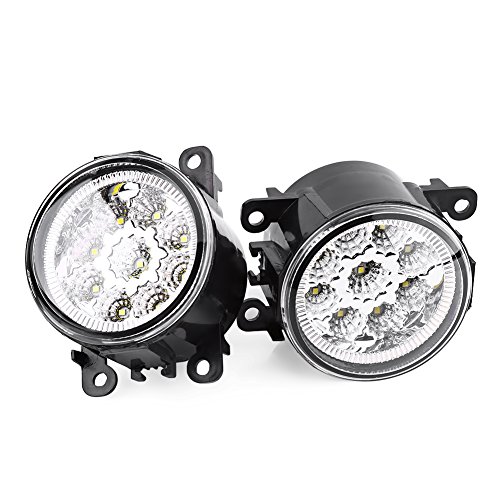 9 okrągłych lamp przeciwmgielnych LED DRL do Focus 2012-2014 - światła do jazdy dziennej z pierścieniami Halo, łatwa instalacja