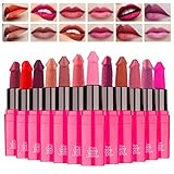 Creative Mushroom Head Lipstick, Highly-Pigmented Matte Lipstick for Women, Long Lasting Waterproof Non Stick Cup Lip Gloss, Beauty Creative Styling Handmade Lips Cosmetics