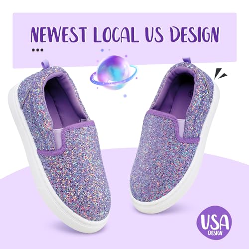 Image of K KomForme Boys & Girls Slip on Shoes, Toddler Canvas Walking Shoes | Lightweight, Comfortable