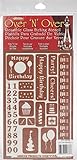 Armour Products Over n Over Glass Etching Stencil Happy Birthday Multicolor