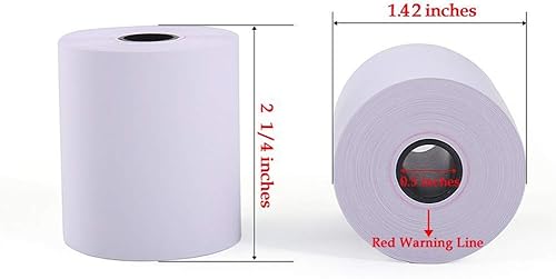 Miniatura 4 de NETUM 2 1/4'' x 100 rolls Receipt Paper Rolls POS Thermal Paper Cash Register Paper Rolls