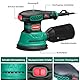 HYCHIKA Exzenterschleifer, 300W 12000OPM Exenterschleifmaschine, 6 Geschwindigkeiten, Compact Exzenterschleifer 125mm, mit 16 Stück Schleifpapier, zum Schleifen, Polieren von Holz und DIY