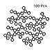 BCOATH 100pcs Rubber Gasket Set for Rod Pad Seal Non-Slip Round Washer Black Professional Accessories