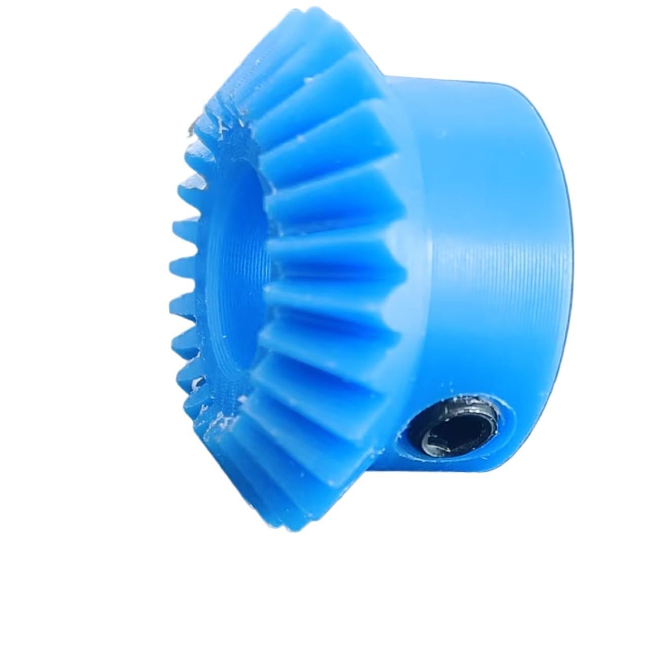 Cylindrical Drive 1pcs Blue Nylon 1.5M 15T 90 Degree Miter Bevel Gear 1:2 Ratio Transmission Helical Gear 1.5 Module 15 Teeth Conical Gear Rack Machinery(8mm bore)