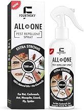 All in One Pest Repellent Spray 220 ml | Herbal Extra Strong Multi-Purpose Insect & Rodent Control for Rats, Cockroaches, Ants, Mosquitoes, Lizards, Flies & Spiders | 100% Result