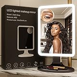 FENNIO Large Vanity Mirror with Lights 17"x10", LED Lighted Makeup Mirror, Makeup Mirror with Lights