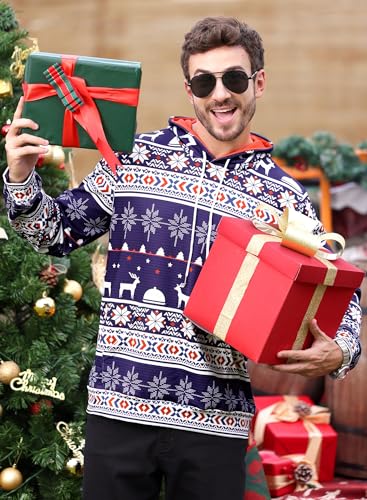 Arvilhill Mens Christmas Hoodies Funny Ugly 3D Printed Graphic Unisex Pullover with Pocket (S-3XL) - Image 5