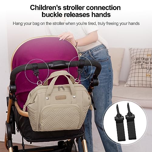 Miniatura 5 de Mochila pequeña para pañales, bolsa de pañales, impermeable, multifunción, mini bolsas de maternidad, mochilas de viaje con bolsillos aislados para